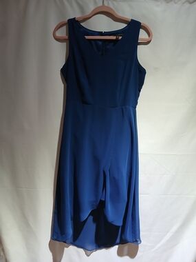 White House Black Market Sleeveless Cobalt Blue High-Low Dress